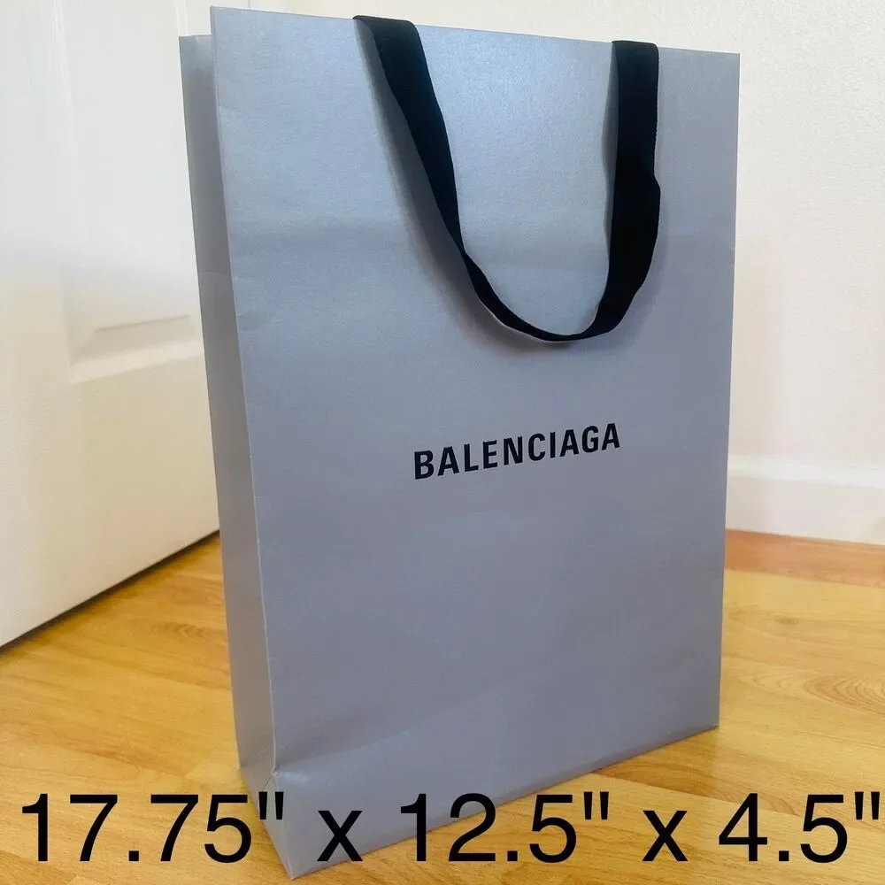 Balenciaga Paper Shopping Bag - grey medium, 17.75